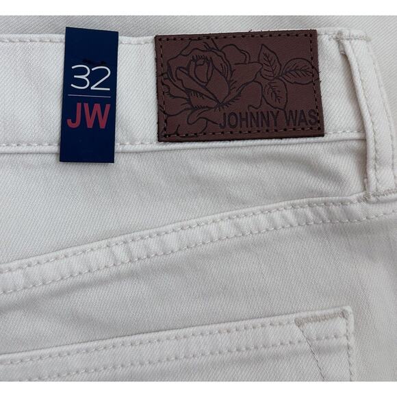 Johnny Was|The Cropped Boyfriend Jean|Off White‎ Jeans|NWT|SZ 32 - Picture 6 of 10